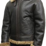 mens aviator b3 world war2 real shearling sheepskin flying jacket austin