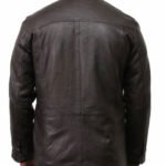mens leather biker jacket brown