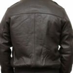 mens leather jacket black