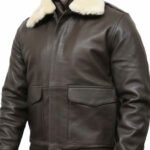 mens leather jacket black