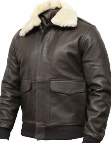 mens leather jacket black