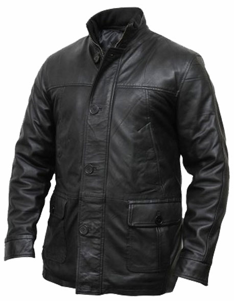 Men's Leather Biker Jacket Black - Maw | Benz Leather