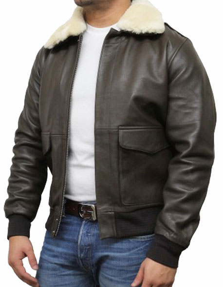 mens leather jacket black
