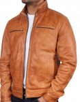 mens leather jacket tan