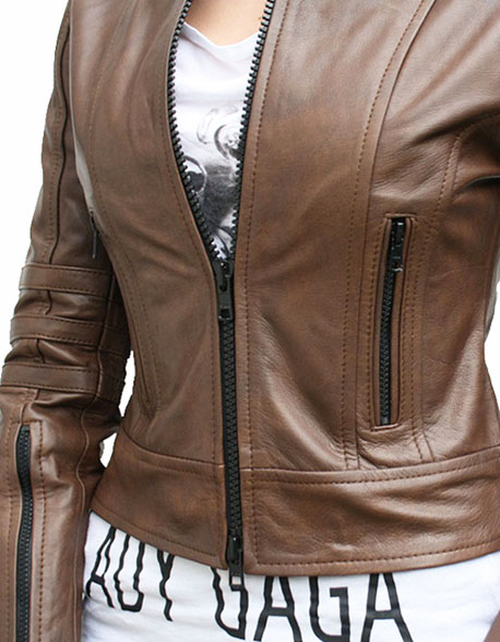 Dark Angel – Antique Brown Women Leather Jacket
