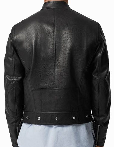 Zip Detail Leather Jacket (1)