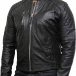 mens lleather biker jacket burgundy
