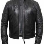 mens lleather biker jacket burgundy