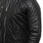 mens lleather biker jacket burgundy