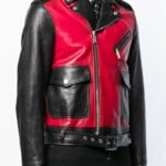 Panelled Red and White jacket