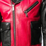 Panelled Red and White jacket