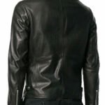 zipped leather jacket