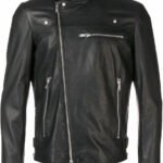 zipped leather jacket