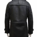 mens luxury sheepskin long duffle coat