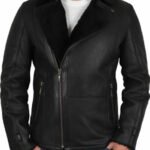 men shearling sheepskin jacket
