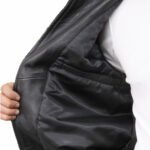 mens biker jacket black