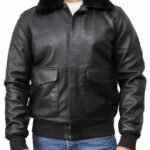 mens biker jacket black