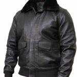 mens biker jacket black