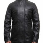 mens leather biker parka jacket coat designer style