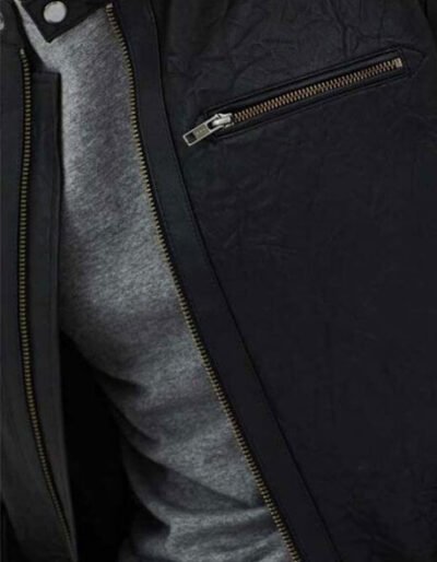 STEVEN MATT BLACK LEATHER JACKET