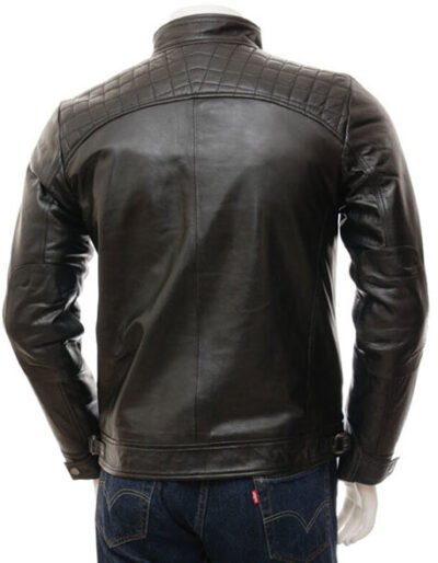 Sibiu Branded Men’s Black Leather Jacket