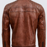 Classic Brown Waxed Leather Jacket