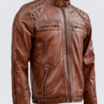 Classic Brown Waxed Leather Jacket