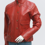 Women’s Lovely Antique Style Maroon Leather Jacket