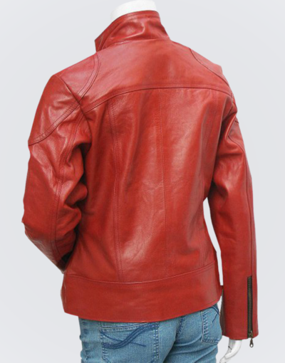 Women’s Lovely Antique Style Maroon Leather Jacket