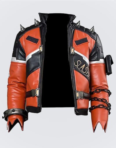Slasher-76-Black-and-Orange-Biker-Coat