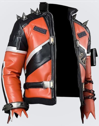 Slasher-76-Black-and-Orange-Biker-Coat