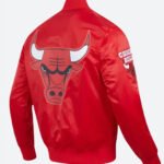 Men Chicago Bulls Satin Varsity Jacket - Image 2