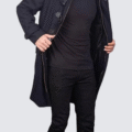 Men’s Slim-Fit Black Wool Hooded Coat – Thermal Lined Toggle Overcoat for Winter - Image 3