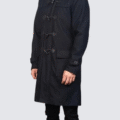 Men’s Slim-Fit Black Wool Hooded Coat – Thermal Lined Toggle Overcoat for Winter - Image 4