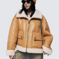 Women's RAF Aviator B3 Bomber Fur Jacket