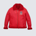 Avirex Red B3 Shearling Fur Leather Jacket