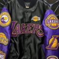Men National Lakers Bomber Varsity Jacket