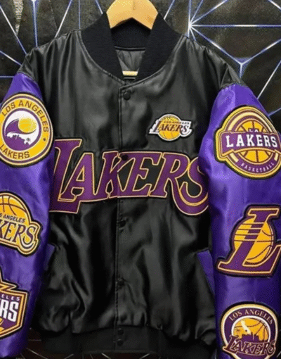Men National Lakers Bomber Varsity Jacket