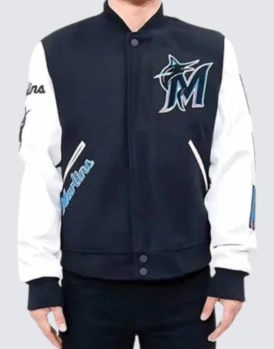 Men College Miami Lettermen Varsity Jacket