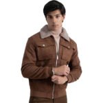 Men’s Suede Leather Bomber Jacket with Detachable Fur Collar – Casual & Smart Outerwear - Image 5