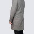 Men’s Grey Wool-Blend Toggle Coat with Hood – Tailored Fit, Classic Winter Warmth - Image 2