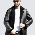 B3 Shearling Leather Bomber Aviator Jacket – Premium Sheepskin Flight Coat with Warm Fur Lining for Winter