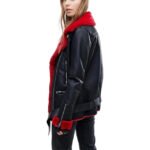 Women's B3 Real Leather Shearling Aviator Jacket – Vintage RAF Bomber Style - Image 2