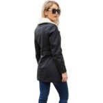 Women’s B3 Black Leather Shearling Aviator Jacket – RAF Bomber Style Outerwear - Image 2