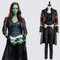 Gamora Guardians of the Galaxy Vol. 2 Leather Coat – Women’s Long Brown Trench Style - Image 1
